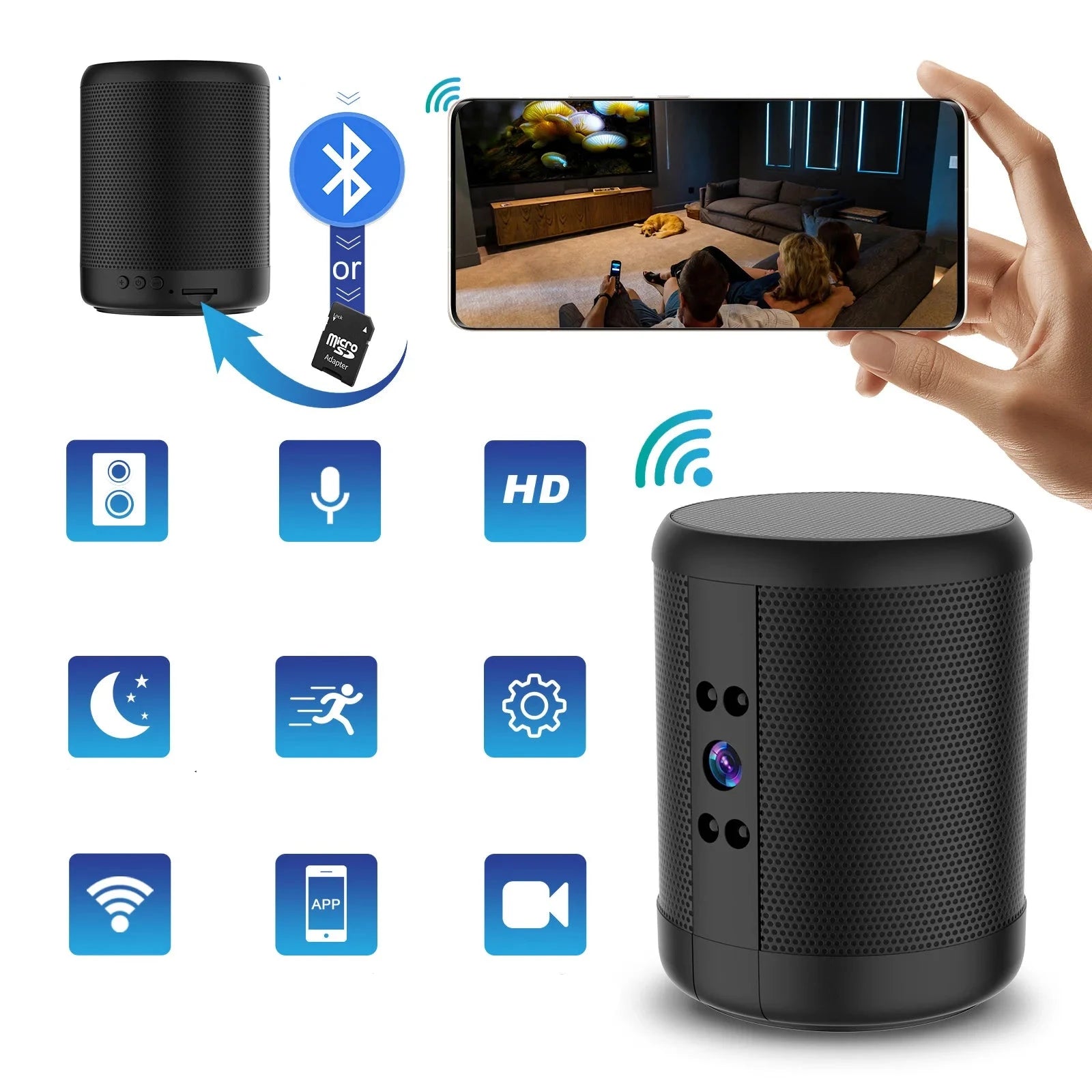 Wifi-kamera 1080p HD