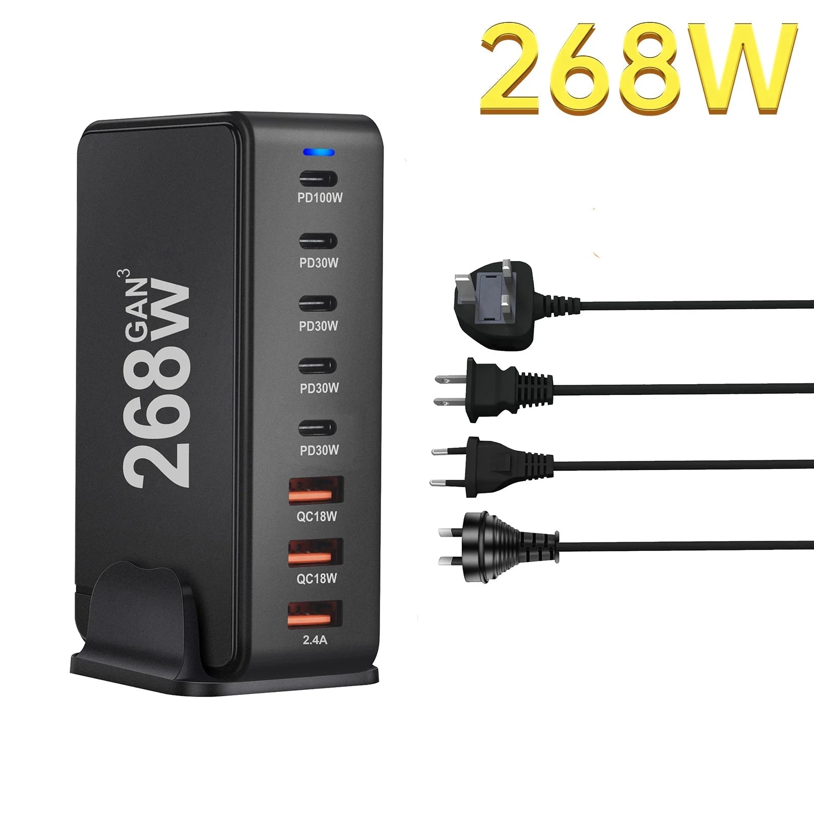 268W GaN Desktop Charger